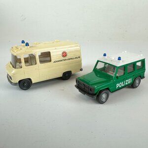 Wiking Modelle Vintage Plastic Polizei Vehicles